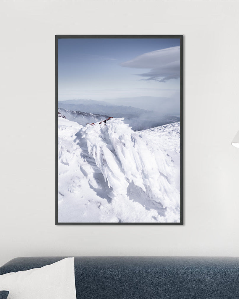 Fotografie Print – Ätna im Winter Eisskulptur #1