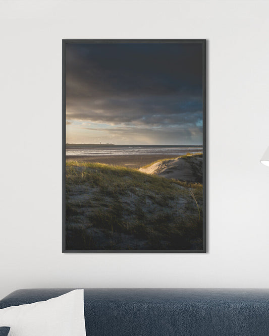 Fotografie-Print - Stranddünen bei Sonnenaufgang – Texel, Niederlande