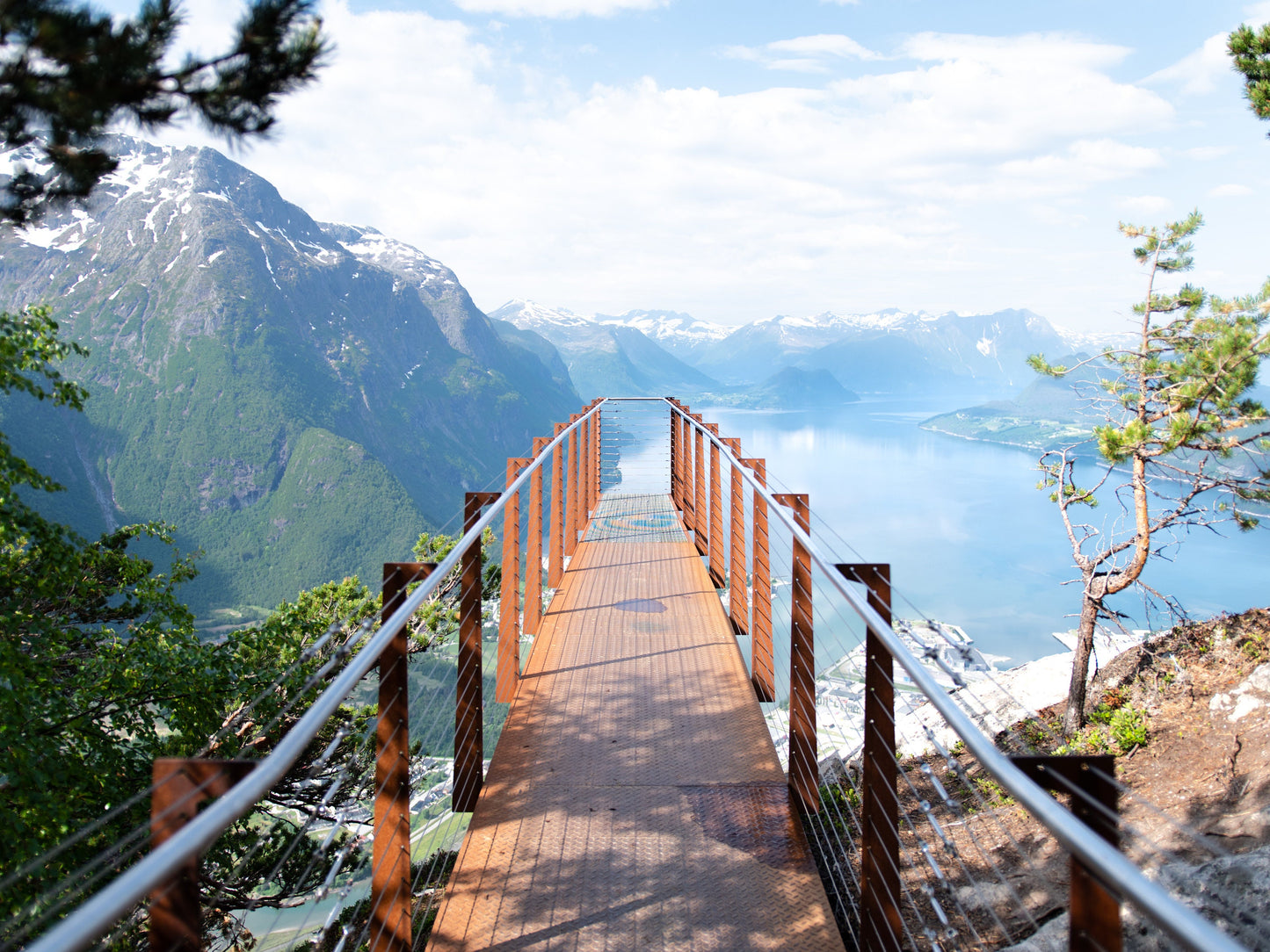 Photographic Print - Rampestreken overlooking Romsdalsfjorden in Åndalsnes, Northern Norway