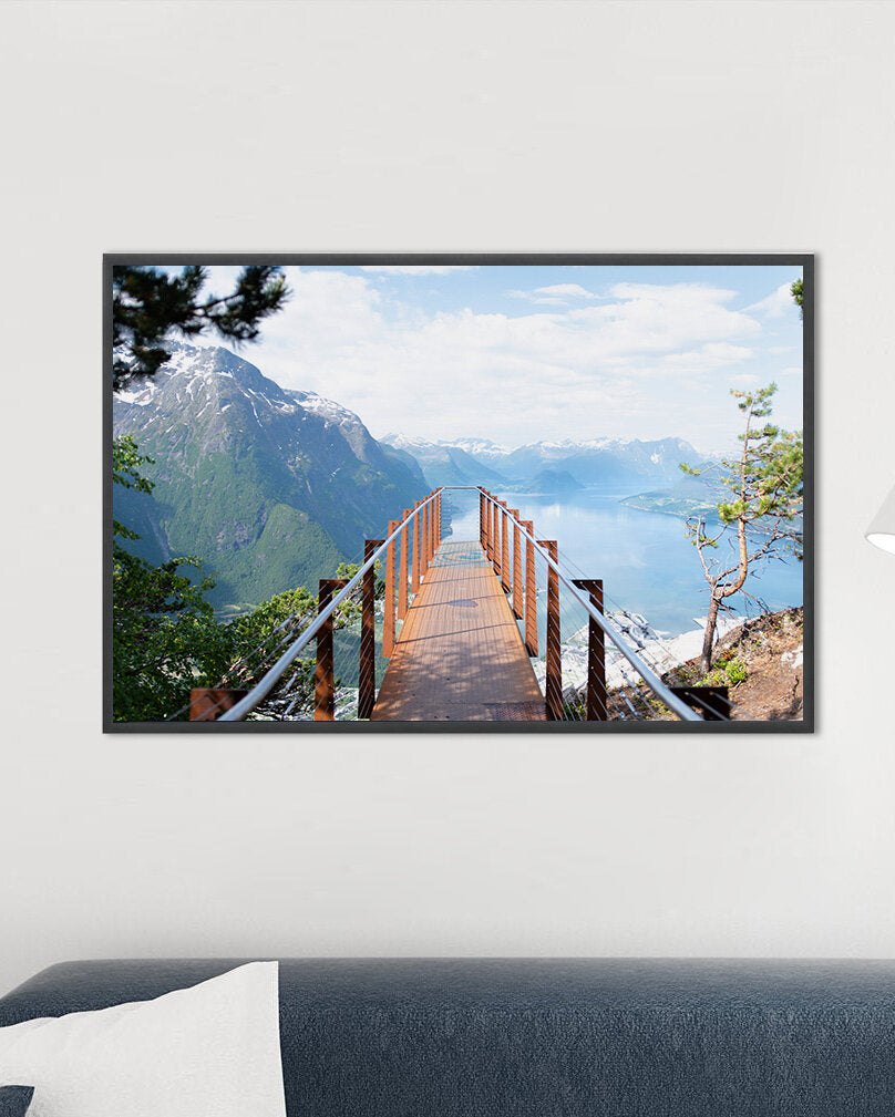 Photographic Print - Rampestreken overlooking Romsdalsfjorden in Åndalsnes, Northern Norway